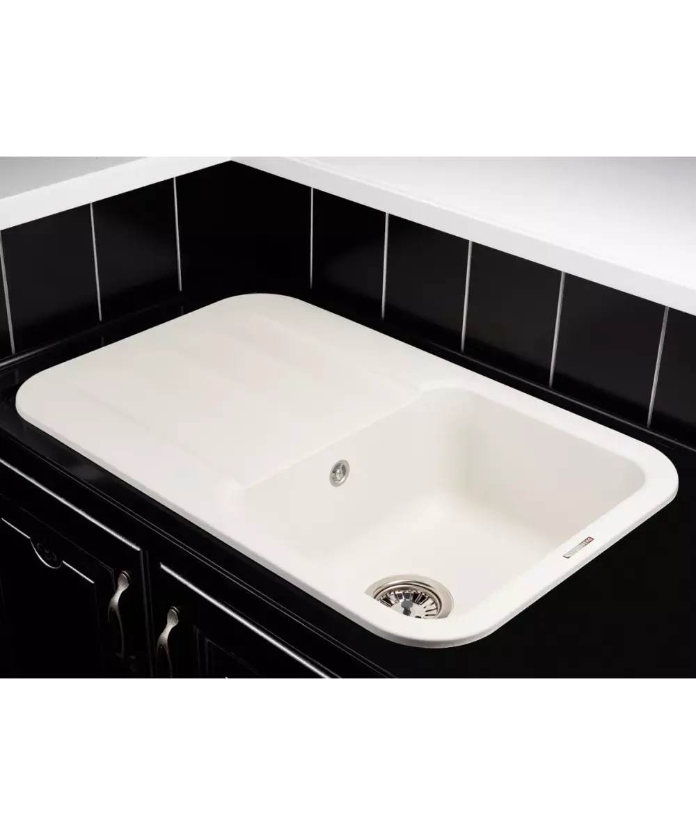 Кухонная мойка Kuppersberg LIRA 1B1D WHITE ALABASTER фото 2