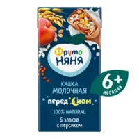 Фрутоняня кашка 5 злаков с персиком 0,2л
