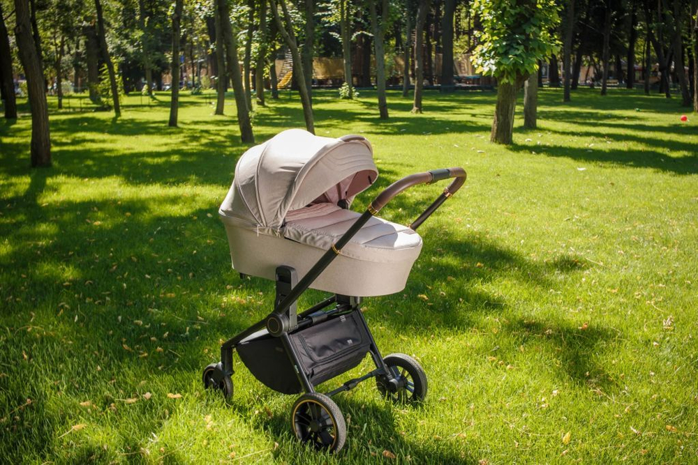 Коляска 2 в 1 Carrello Epica CRL-8510/1, Almond Beige / Черная рама
