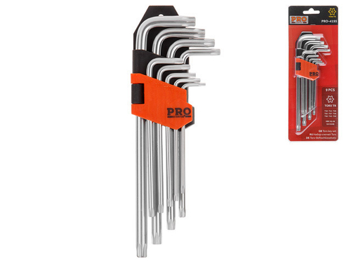 Набор ключей Torx T10-T50 9шт длинных PRO STARTUL (PRO-4195) ( с отверстием)