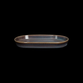 Блюдо овальное 9,5" 240х140 мм, сине-коричневый «Corone Terra»
