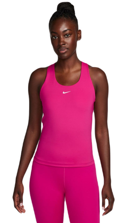 Женский топ теннисный Nike Dri-Fit Swoosh Bra Tank - fireberry/fireberry/white