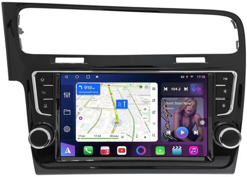 Магнитола для Volkswagen Golf 7 2012-2020 (рамка с крутилками и кнопками) - FarCar S500-TS20 монитор 9.5" 2K QLED на Android 14, Быстрейшая, CarPlay, 4G SIM-слот