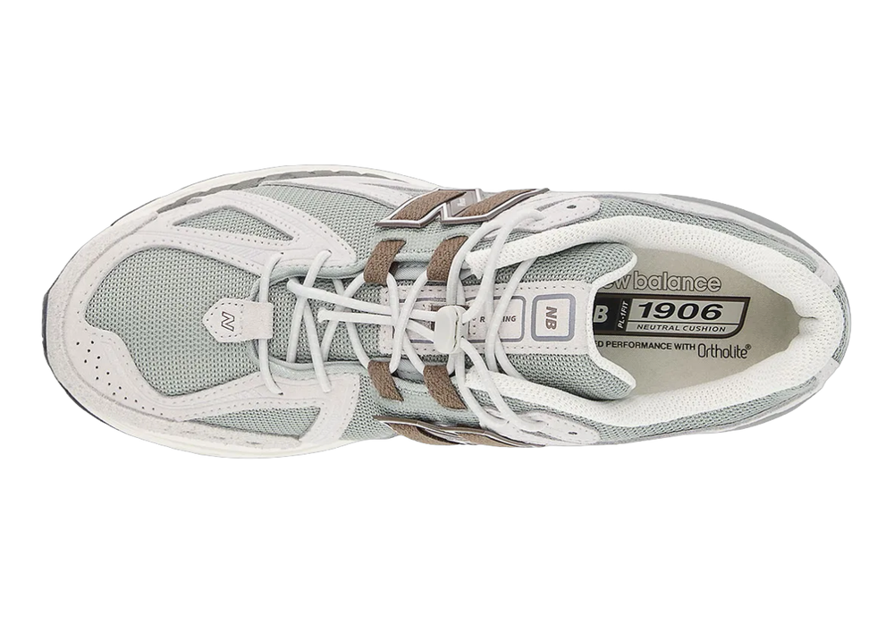 alt="Шнуровка-утяжка на New Balance 1906R Light Grey Tan U19064Y1"