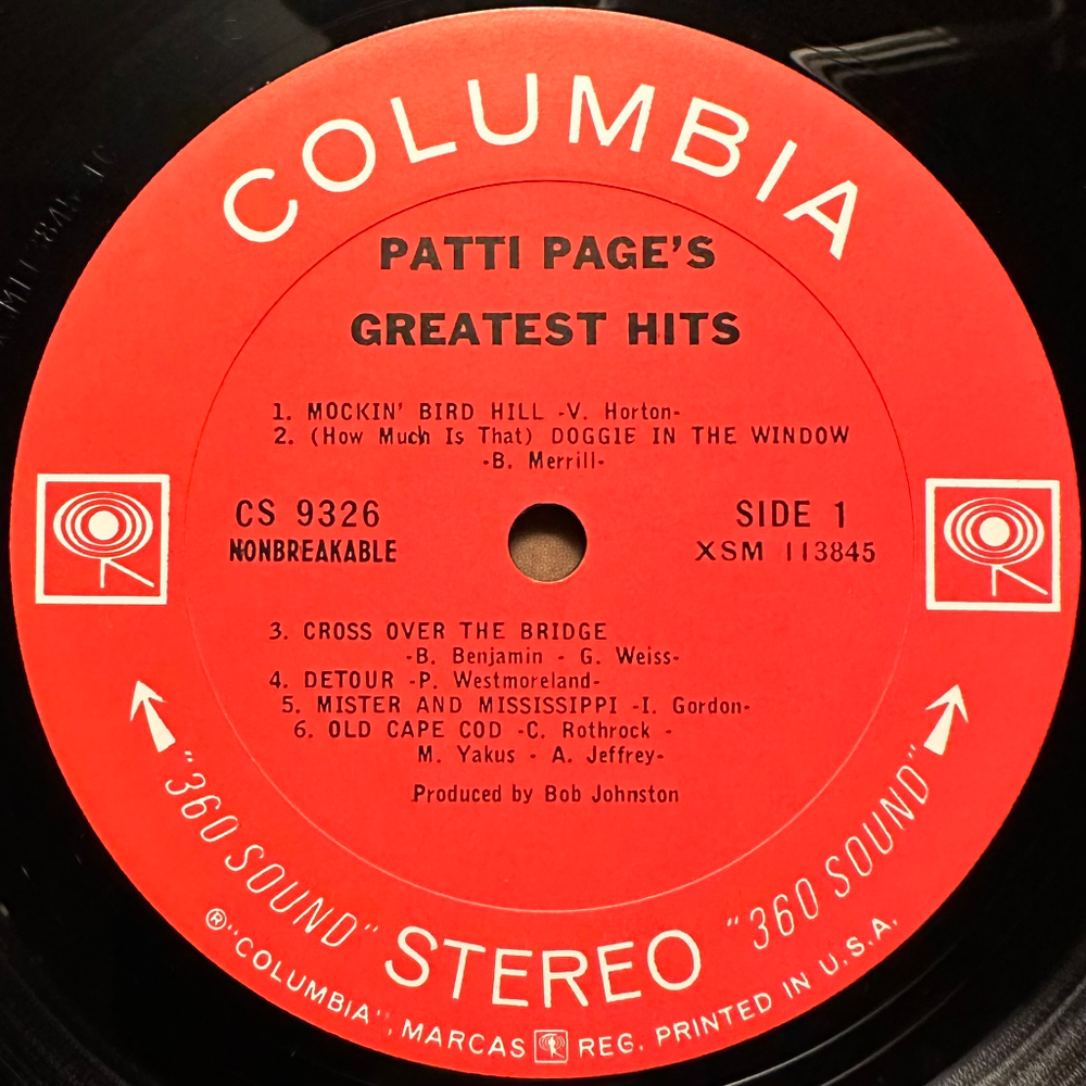 Patti Page - Greatest Hits (США 1966г.)