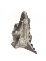 Подставка для карандашей голодный Динозаврик, серебристый, 3D печать