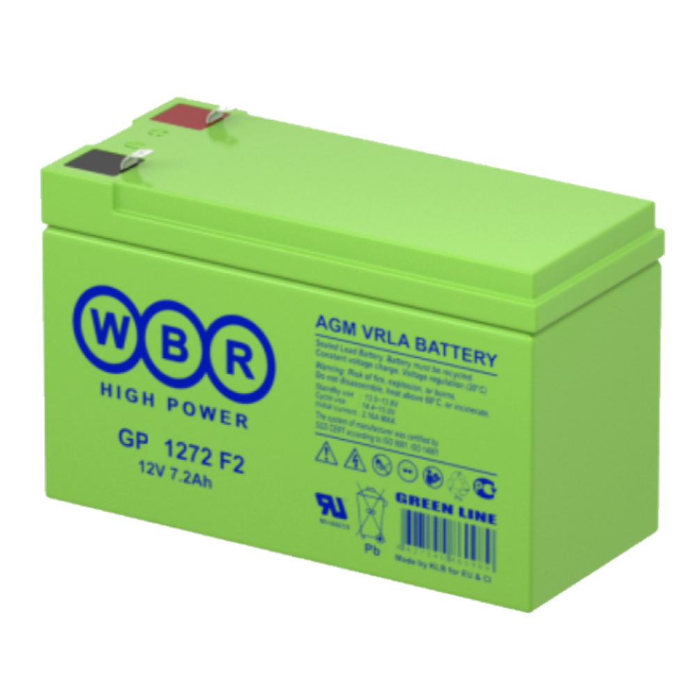 Аккумулятор WBR GP1272 F2 - AGM ( 12В / 7,2Ач )