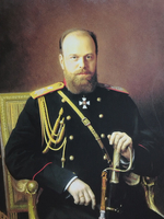 Картина в раме Император Александр III. 678х475 мм