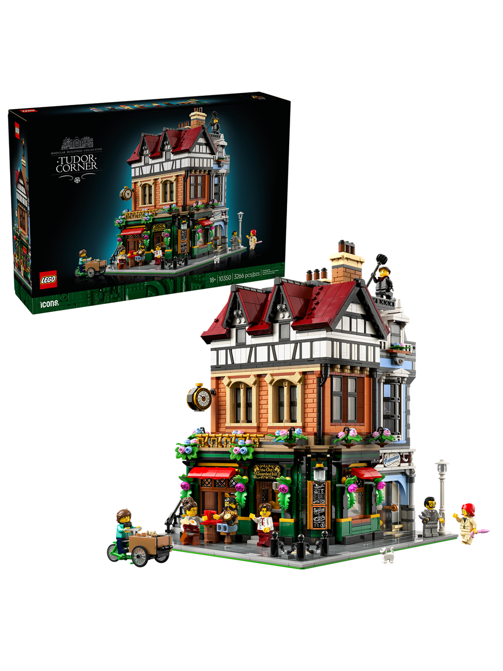 Конструктор Лего айконс Уголок в стиле Тюдоров 10350 | LEGO Icons Tudor Corner 10350 | коллекционный дом 3266 деталей 18