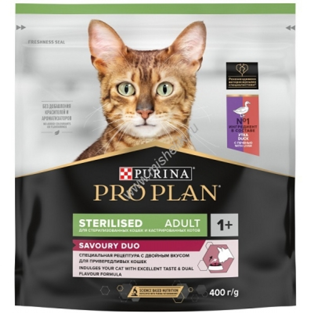 Pro Plan 400 г сухой корм для стерил. кошек, с высоким содержанием лосося