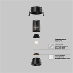 Встраиваемый светодиодный светильник Maytoni Dip DL123-10W-2.7K-B