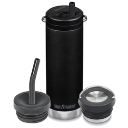 Набор юного хоккеиста Klean Kanteen TKWide Twist Cap 16oz (473 мл) Black + две крышки TKWide
