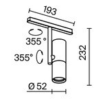 Трековый светильник Technical TR005-4-12W-DS-B