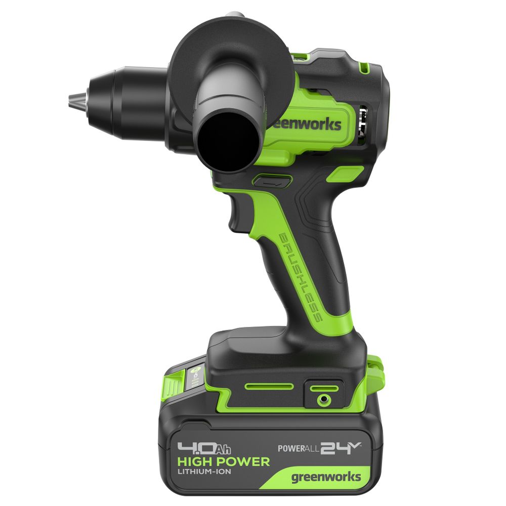 Дрель-шуруповерт акк. Greenworks GD24DD90, 24V, б/щет, 45/90Нм,2x4Ач,ЗУ,кор (3707507CUD)
