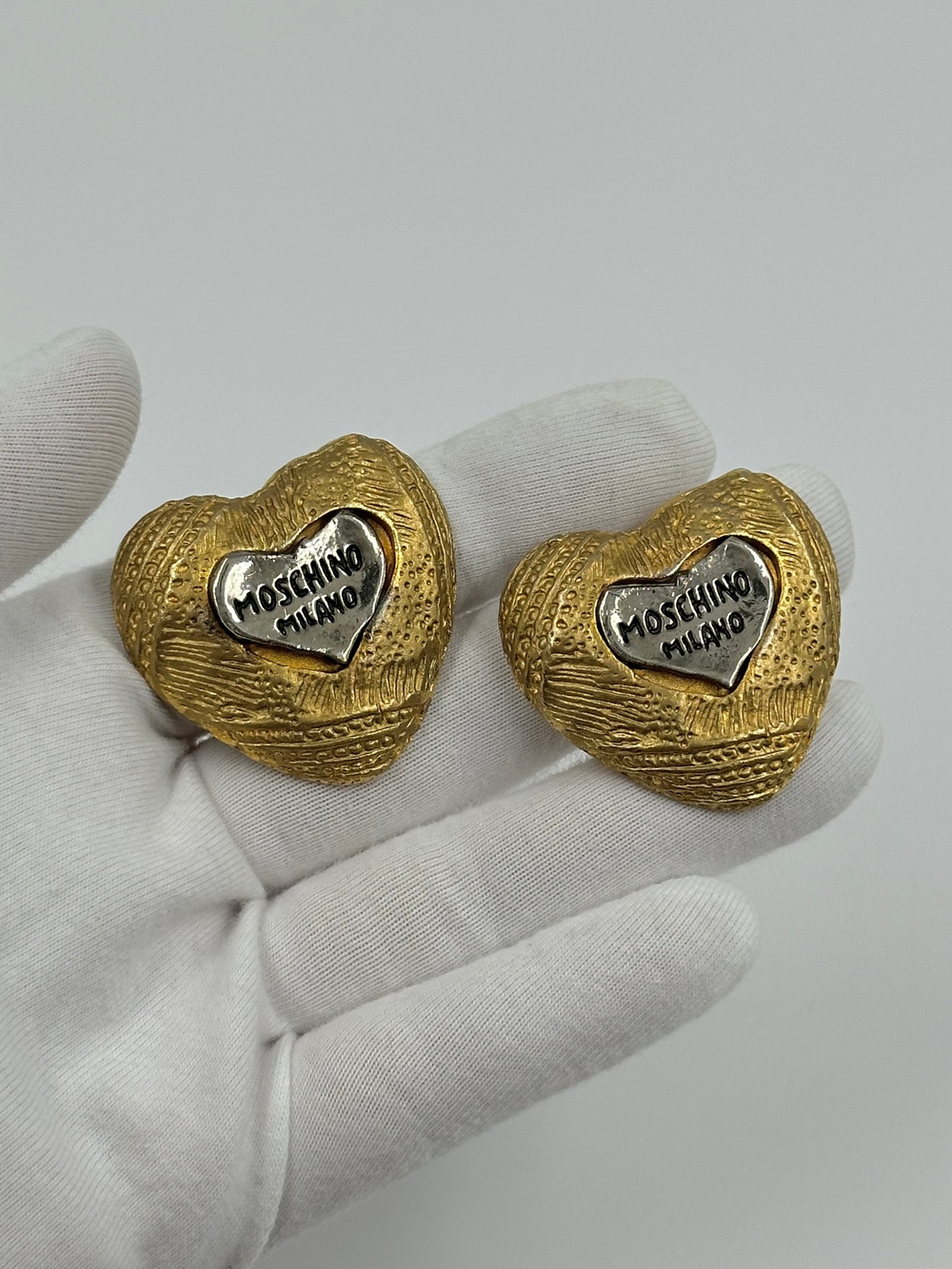 Клипсы Сердца Moschino