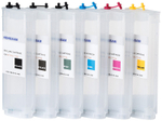 Перезаправляемые картриджи HP DesignJet T620, T770, T790, T795, T1100, T1120, T1200, T1300, T2300 (HP 72), комплект 6 штук.