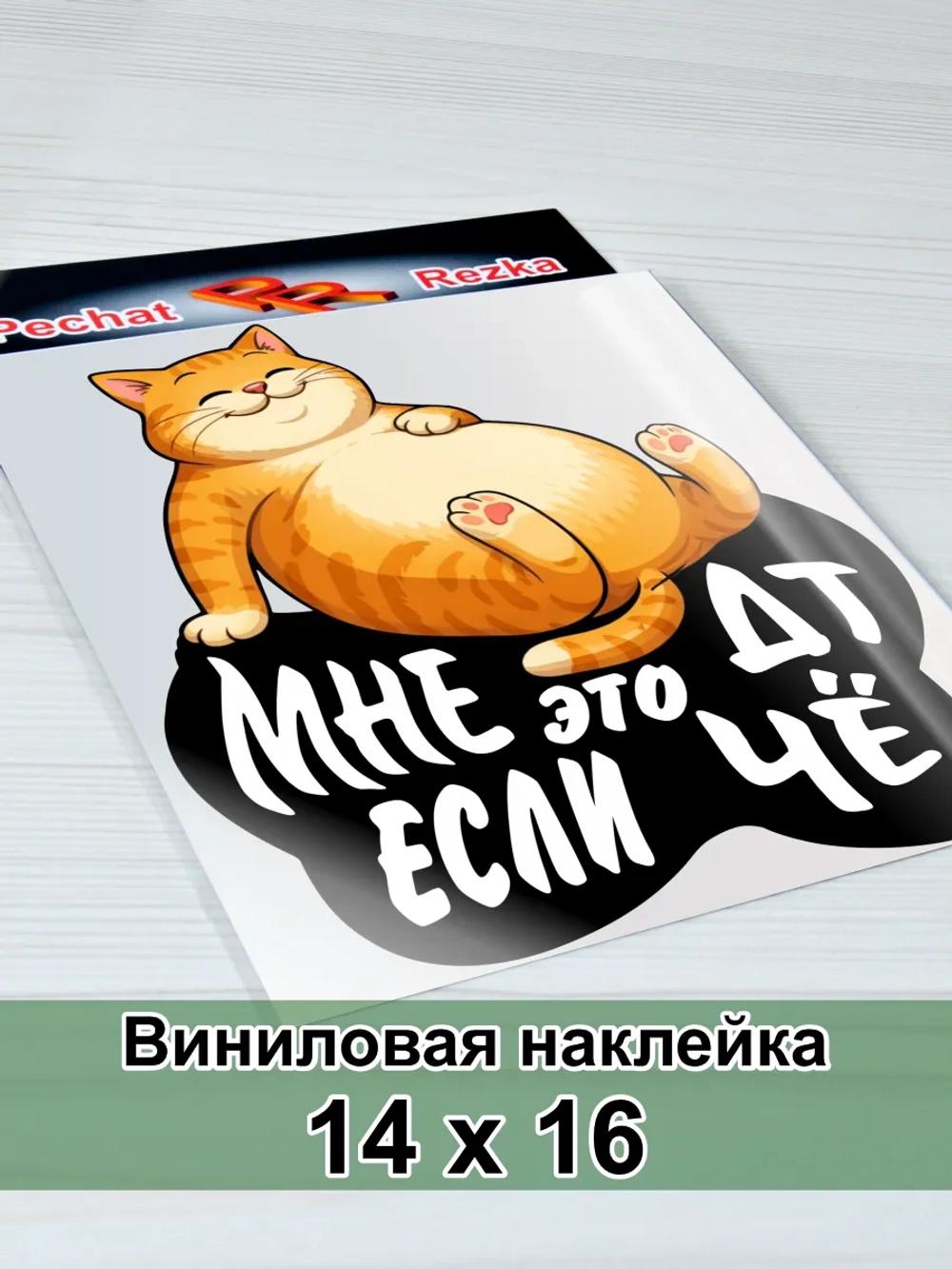 Наклейка - На люк ДТ Дизельное топливо Сытый кот