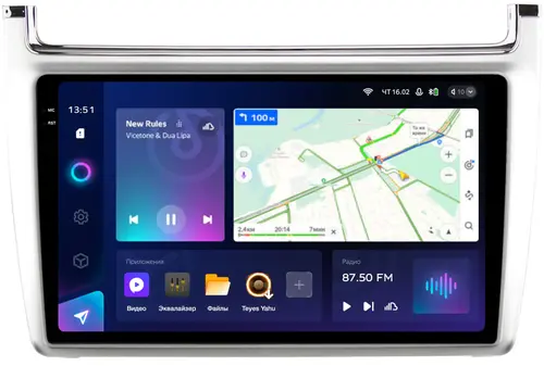 Магнитола для Volkswagen Polo 5 2009-2020 (рамка серебро) - Teyes CC3-2K QLed Android 10, Быстрая, SIM-слот, CarPlay