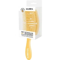 [SOLOMEYA] Расческа для сухих и влажных волос АРОМАТ МАНГО Solomeya Wet Detangler Brush Rectangular Mango, 1 шт.