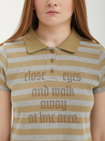 Женская Футболка Wm Lettering Stripe Collar
