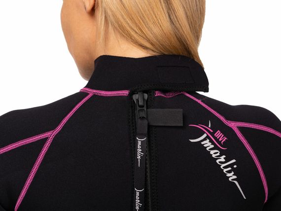 Гидрокостюм женский Marlin Malibu Shorty Lady 2,5 мм черно-розовый