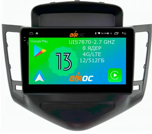 Магнитола для Chevrolet Cruze 2009-2012 - Airoc 2K AU-1308 Android 13, Быстрейшая, SIM-слот