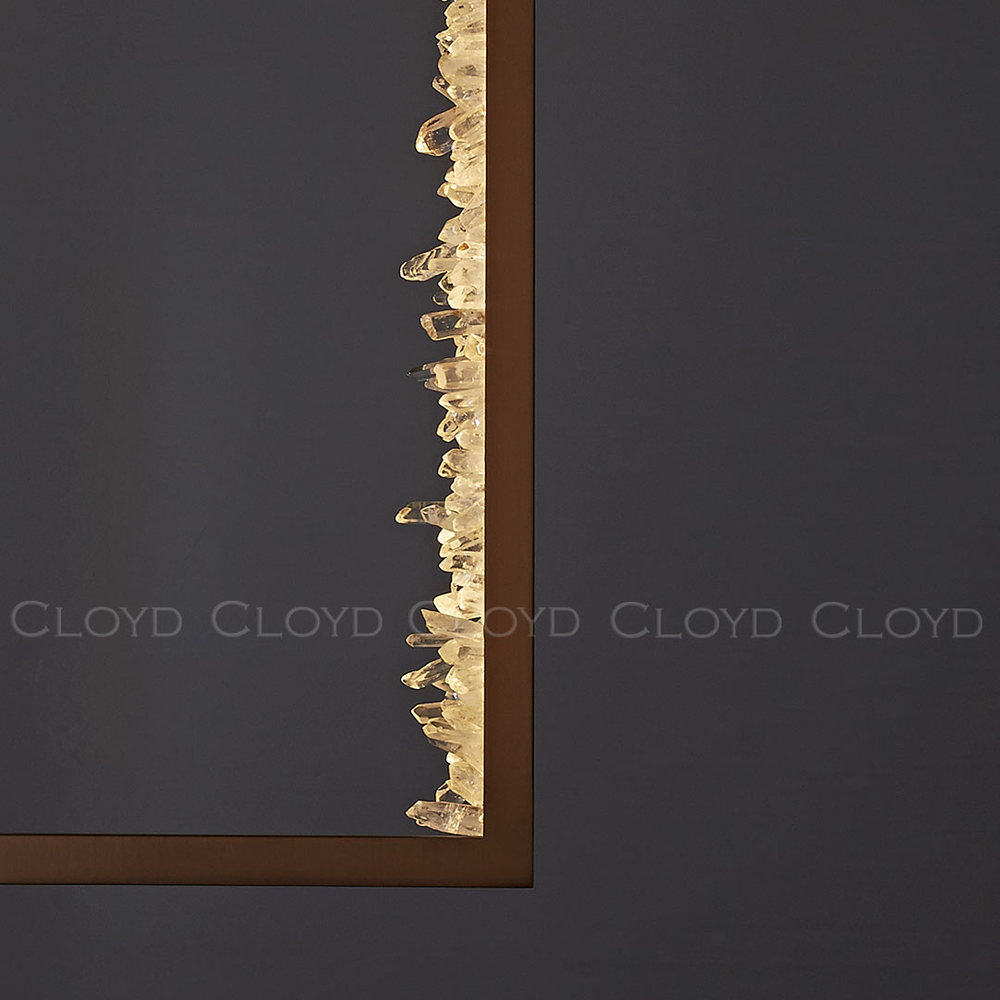 Подвесной светильник Cloyd FRANZEN P1 / выс. 70 см - кварц - латунь (арт.12553)