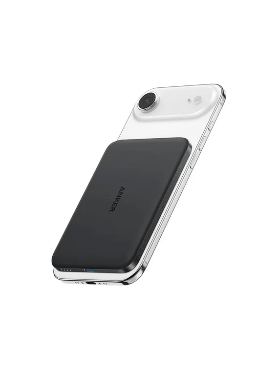 Ультратонкий внешний аккумулятор Anker Nano MagGo (A1665) 5000 мАч, 20W, MagSafe, Qi2, черный