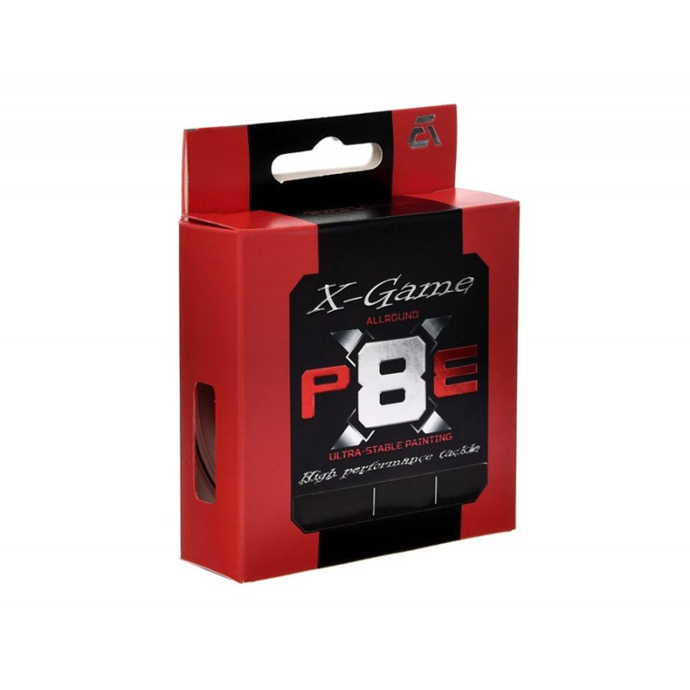AZURA Шнур плетеный X Game PE Х8 150м Fiery Red #0.8 0.148мм 6.3кг 14lb