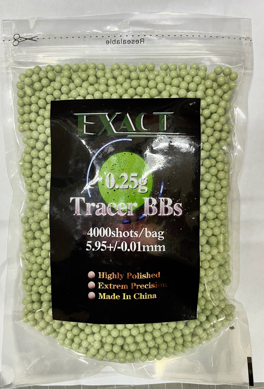 Шары EXACT трассирующие 0,25g (1кг, зеленые)