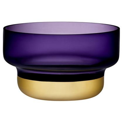 Чаша декоративная 24см Nude Glass Контур фиолетовая