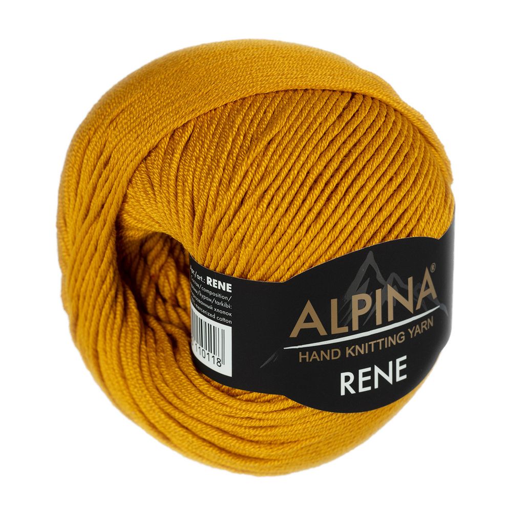 Пряжа Alpina Rene / уп.10 мот. по 50г, 105м, 190 золотистый Пряжа Alpina Rene / уп.10 мот. по 50г, 105м, 190 золотистый