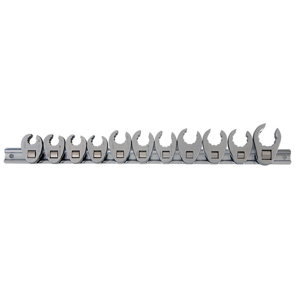 KING TONY (1E11MR) Набор разрезных ключей 3/8"&1/2" (воронья лапка), 10-22 мм, 11 предметов