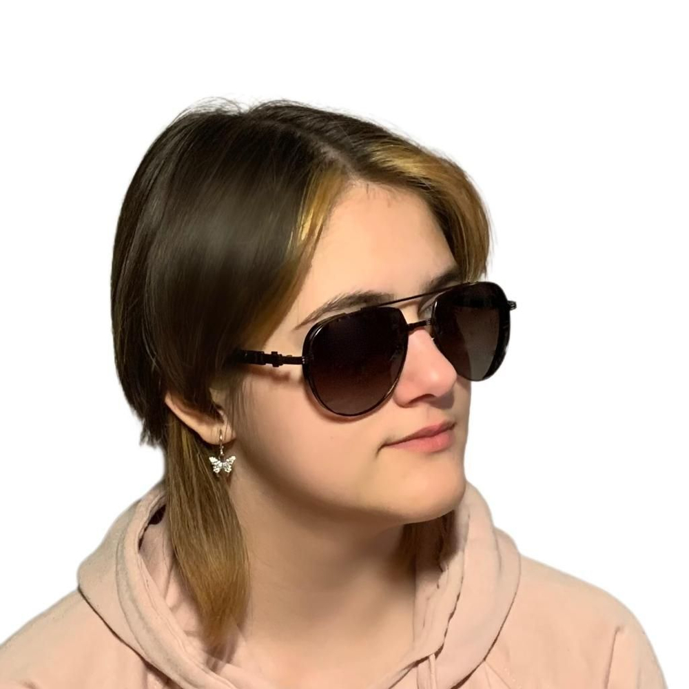 Очки мужские солнцезащитные, ретро, черные
