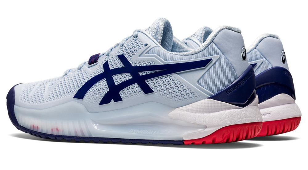 Женские Кроссовки теннисные Asics Gel-Resolution 8 W- soft sky/dive blue