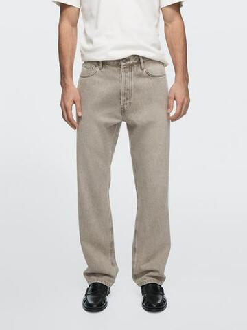 Massimo Dutti Джинсы прямого кроя, серо-зеленый