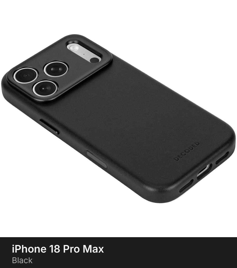 Чехол Decoded Leather Case для iPhone 18 Pro Max / 17 Pro Max Black