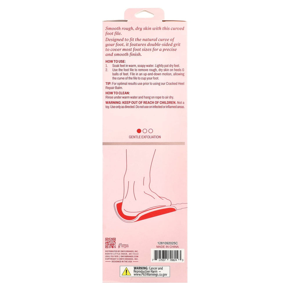 Onyx Professional, Smooth Curve XL, пилка для ног, 1 шт.