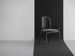 Стул Ror, Double Frame, велюр, черный /черный