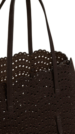 ALAÏA СУМКА MINA 37 ИЗ НУБУКА, ТЕМНО-КОРИЧНЕВЫЙ