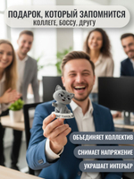 Игнорирую. Фигурка кота серии "Мемурчик" на подставке, мем-сувенир для рабочего стола, подарок коллеге
