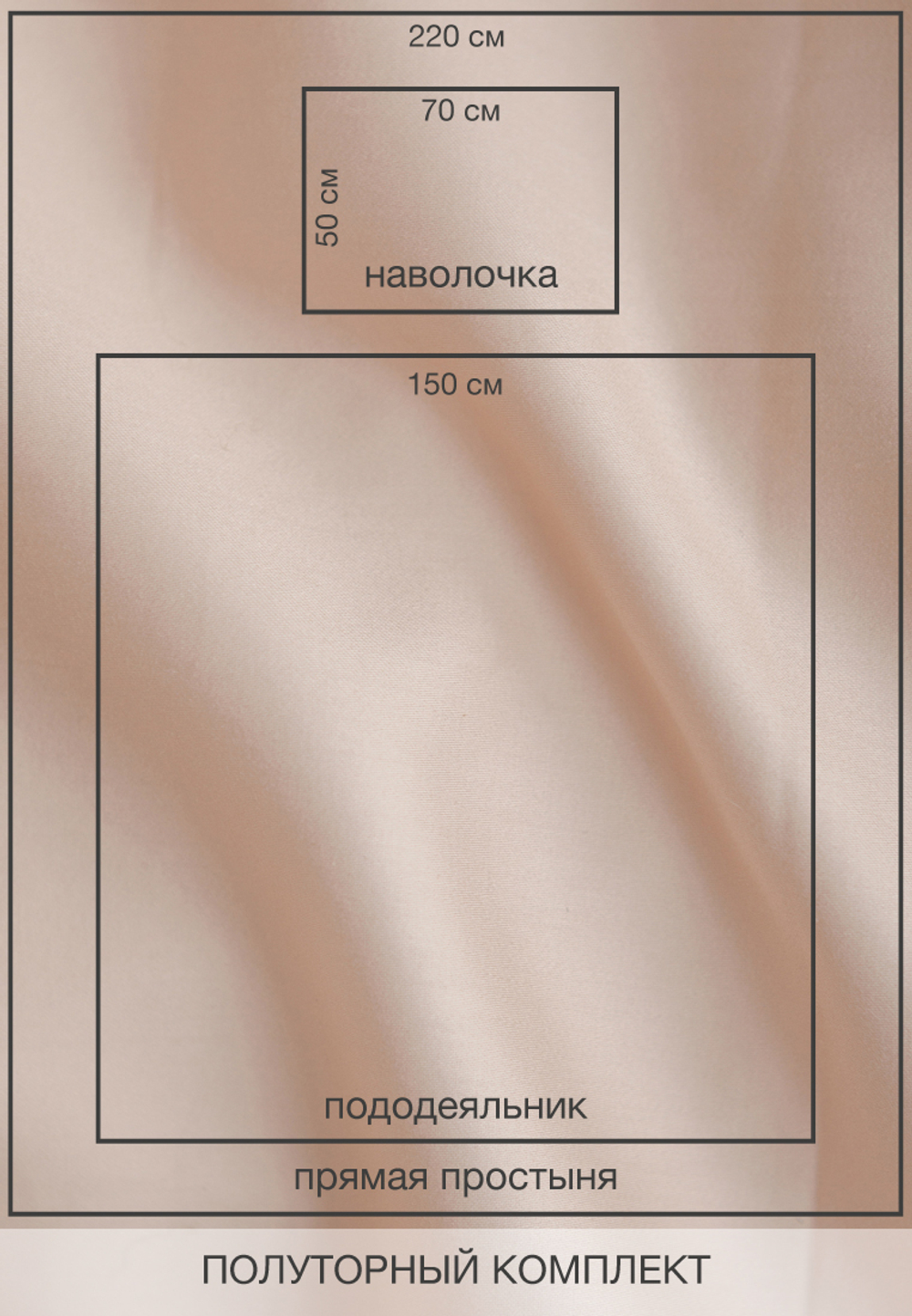 Постельное белье 2 спальное евро Luxberry коллекция Лен и Хлопок бежевое