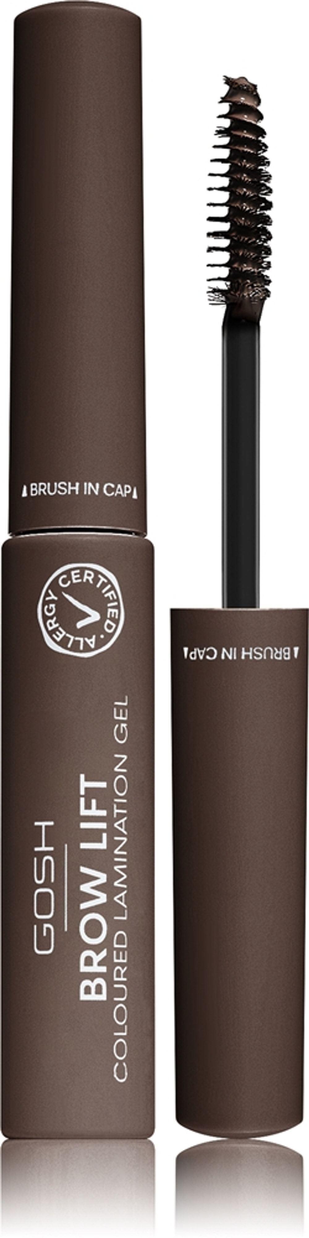 Gosh Brow Lift - Гель для стайлинга бровей оттенок 002 Dark Brown, 6 ml