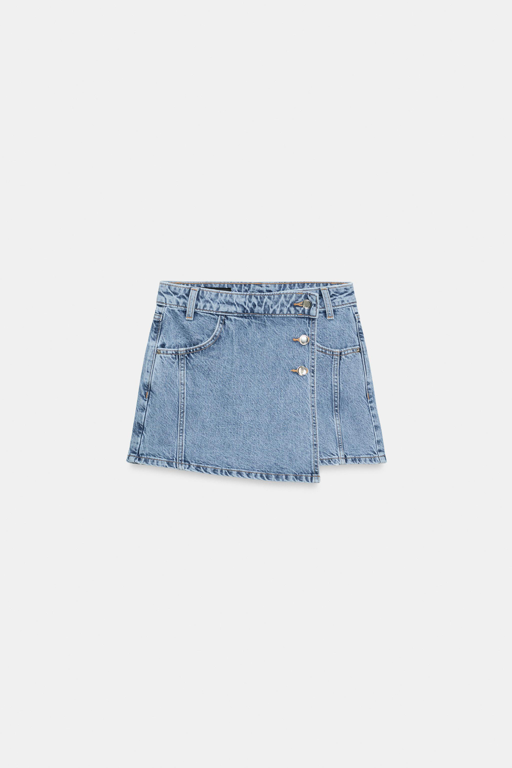 ДЖИНСОВЫЕ ЮБКА-ШОРТЫ Z1975 С ЗАПАХОМ — ZARA
