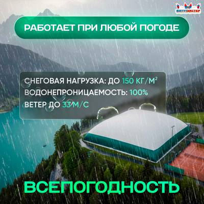 Теннисный купол «Дворцовая подача», 36×36×9 м
