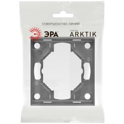 Рамка для розеток и выключателей ЭРА Arktik 16-5001-06 на 1 пост графит | Эра Arktik