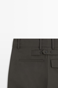 Massimo Dutti Брюки зауженного кроя из 100% хлопка, кротово-коричневый