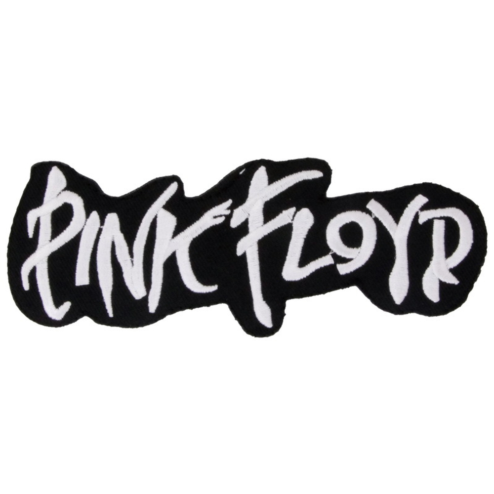 Нашивка Pink Floyd (надпись,белая)