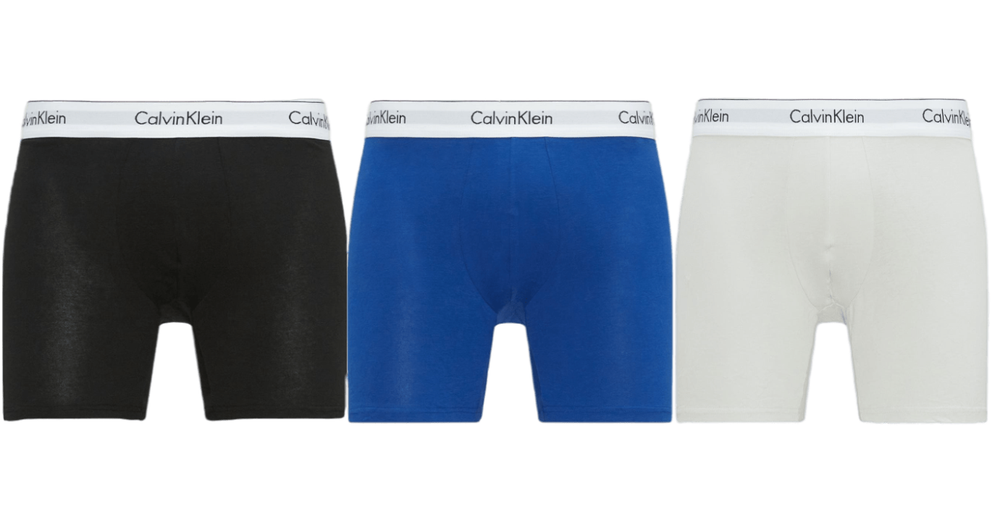 Мужские спортивные боксеры Calvin Klein Modern Cotton Stretch Boxer Brief 3P - mazarine blue/black/lunar rock