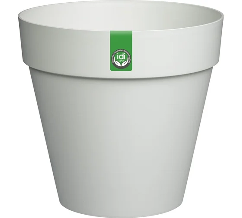 Горшок для цветов Idiland Tarragon D250 мм, 14 л со вставкой (светло-серый)